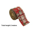 thumbnail image 2 of Vaidha Christmas Wired Ribbon Snowman Santa Claus Xmas Tree Truck Ribbon Plaids Xmas Decorative Gift Wrapping Ribbon For DIY Crafts Wreath Bow, 2 of 3
