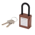 thumbnail image 4 of Baohd PL38-KD 38 mm PVC Curved Safety Lockout Padlock Brown, 4 of 9