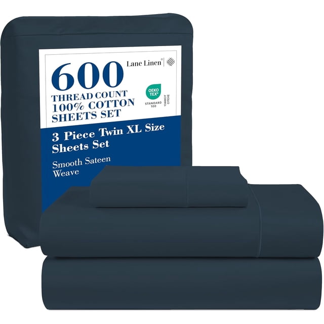 Softest Cotton Sheets Double Sheet Set Pc Set Thread Count Sateen Bedding Deep Pocket Sheets Cooling Sheets Double Size Sheets Breathable Bed Set ()