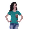 thumbnail image 1 of Moomaya T-shirt à Col Rond pour Femmes à Manches Courtes avec Poche Appliquée à Paillettes - 2D, 1 of 6