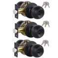 thumbnail image 1 of M Atte Black Keyed Entry Door Knob Entrance Door Lock Standard B All, 1 of 7