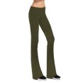 thumbnail image 1 of Innerwin Bas Couleur Unie Pantalons de Yoga pour Femmes Entraînement Taille Élastique Pantalons Simples Vert Armée TG, 1 of 6