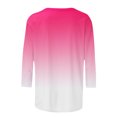 thumbnail image 4 of Hauts à Manches 3/4 pour Femmes Mode T-Shirt Imprimé Mi-Longueur Blouse Col Rond Hauts Décontractés T-Shirts pour Femmes Mode T-Shirts à Manches 3/4 pour Femmes, 4 of 5