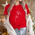 thumbnail image 3 of yievot Chemises pour Femmes Mode Manches Courtes Col Rond Impression de la Saint-Valentin Chandail Décontracté T-Shirt Hauts Chemise, 3 of 5