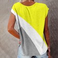 thumbnail image 4 of EQWLJWE Hauts d'Été pour Femmes Hauts pour Femmes Liquidation Femmes Décontracté Imprimé Manches Courtes Col Rond Chandail Blouse T-shirt Hauts, 4 of 6