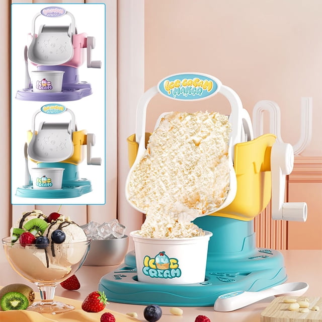 Cagogo 2Pcs Mini Ice Cream Maker, Homemade Ice Cream Machine for KidsChildren, Non Electric Manual Ice Cream Maker, DIY Ice Cream Maker for Family Fun Birthday Party