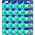 thumbnail image 1 of Murata 321 SR616SW Battery 1.55V Silver Oxide Watch Button Cell (20 Batteries), 1 of 5