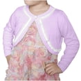 thumbnail image 2 of Besolor Girls Cropped Shrug Cardigan Open Front Long Sleeve Knit Sweaters Button Closure Cover up Tops for Dress, 2 of 7