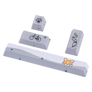 Clavier mécanique, beau et délicat clavier, pour clavier mécanique, motif de chien petit gris, 4Pcs