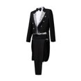 thumbnail image 4 of Mens Dress Tuxedo Suit Performance Clothes Magician Stage Performance Clothes Four-Piece Suit, 4 of 9