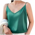 thumbnail image 1 of Timegard Womens Camisole Tops Spaghetti Strap V Neck Sleeveless Tank Tops Solid Color Comfy Shirts, 1 of 5