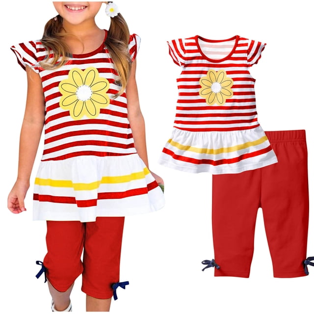 Mefallenssiah Ensembles de Blouses et Chemises à Manches Courtes à Col Rond Mode Hauts Décontractés à Manches Courtes pour Filles Col Rond Col Bouton Ensembles de Shorts Imprimés