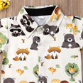 thumbnail image 5 of Kids Baby Boy Gentleman Elephant Tops Shorts Outfits Set Summer, 5 of 5