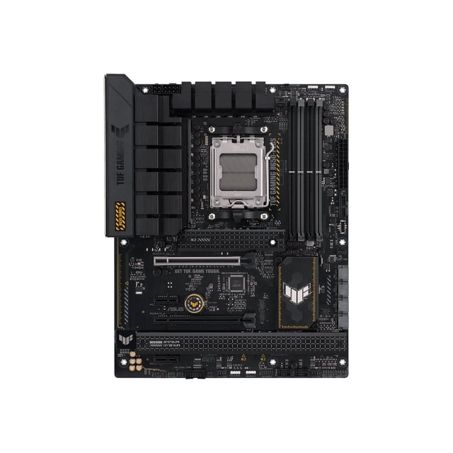 ASUS TUF Gaming B650-Plus Carte Mère Socket ATX AM5 Conçue pour le Jeu et l'Informatique Haute Performance. Les Fonctionnalités Incluent la Prise en Charge des Processeurs AMD AM5, de la Mémoire DDR5 et de PCIe 5.0. le Facteur de Forme ATX Offre une Connectivité ample et des options d'Extension, avec des Composants Durables pour une Alimentation stable et un Refroidissement Efficace.