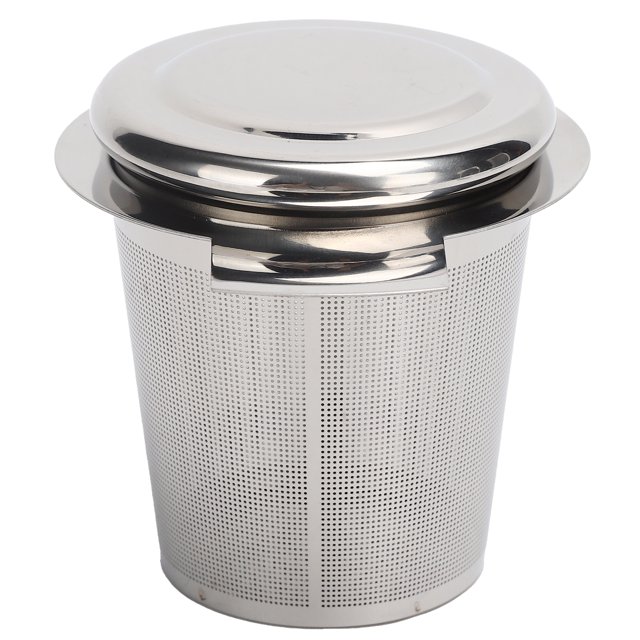 Tea Filter, Large Capacity Tea Strainers Loose Leaf Tea Infuser Stainless Steel Tea Infuser Mesh Strainer With Lid For Teahouse For Home For Coffee Shop Stainless Steel