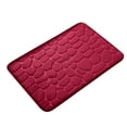 thumbnail image 2 of Iumwxz area rug 1pc Foam Bath Rug Embossed Bathroom Mat Water Absorbent And Washable Bath Rugs Non-Slip Thick Soft And Comfortable Carpet For Show mat carpet rugs for living room Red polyester, 2 of 4