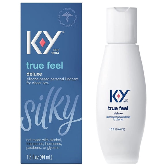 K-Y True Feel Premium Silicone Lubricant, Condom Safe & Paraben Free Formula