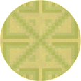 thumbnail image 1 of Ahgly Company Machine Washable Indoor Round Transitional Banana Yellow Area Rugs, 5' Round, 1 of 7