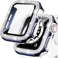 thumbnail image 1 of LEIXIUER for Apple Watch case 45mm with Tempered Glass Screen Protector for iwatch Series 7, Bling Crystal Diamond Rhinestone Bumper Full Cover Protective Case Women Girls 45mm, 1 of 6
