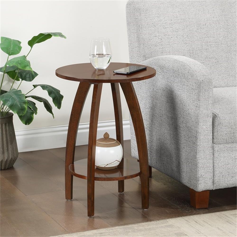 Convenience Concepts Table d'Appoint Aldrin avec Étagère en Finition Bois Espresso