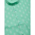 thumbnail image 4 of Kurta de Pyjama en Coton Imprimé Traditionnel Indien pour Hommes (Vert, TTG), 4 of 6