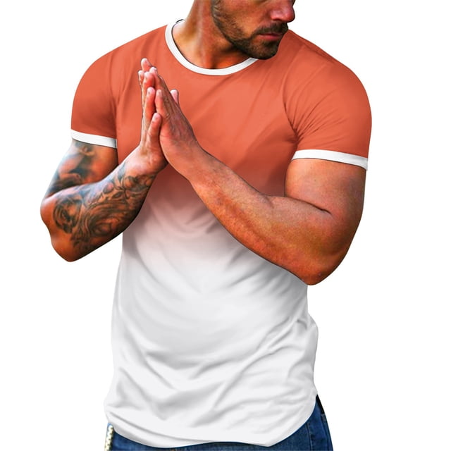 BOBOGOJP T-Shirts Graphiques pour Hommes Manches Courtes Col Rond T-Shirt Doux Léger Hauts (Blanc,TG)