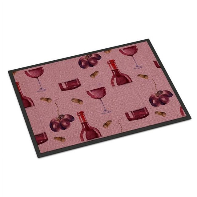 Carolines Treasures BB5195MAT Vin Rouge sur Tapis Intérieur Ou Extérieur, 18 x 27 Po.