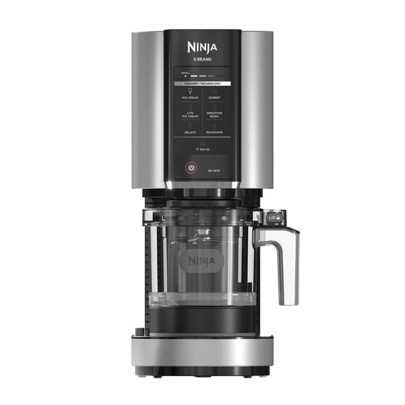 Ninja CREAMi, NC301C, Ice Cream, Gelato, Milkshake, Sorbet, Smoothie Bowl, and Lite Ice Cream Maker, 7 One-Touch Programs, 800W, Silver