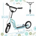 thumbnail image 3 of Aosom Kick Scooter, Teens Scooter with Adjustable Height Handlebar, Blue, 3 of 10