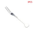 thumbnail image 1 of 3 Pieces Stainless Steel Heart Dinner Forks Cutlery Simple Fruits Picks Appetizer Dessert Salad Forks, 1 of 9
