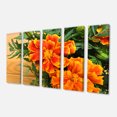 thumbnail image 2 of Marigold Flower on Wooden Background - Floral Canvas Art Print, 2 of 3