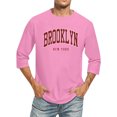 thumbnail image 1 of Oversized Tshirts for Men 3/4 Sleeve Comfortable Crewneck Graduated Color Fit Pink Classic Fall Tees Men size M, 1 of 4