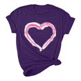 thumbnail image 5 of Pisexur T-shirt de la Saint-Valentin Haut T-shirt de la Saint-Valentin pour Femme Amour Imprimé T-shirt à Manches Courtes Haut à Manches Courtes Col Rond Haut/chemise, 5 of 5