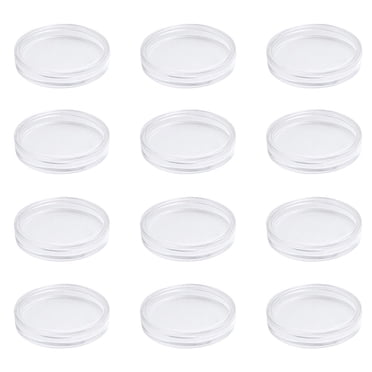 Shisuyan Clear Coin Holder Transparent Acrylic 12Pcs 1.6x1.6in Finger Safe