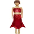 thumbnail image 4 of Robes Grande Fille Jupe Plissée Métallique Brillante Robe de Danse de Ballet Robe de Jeu de Rôle Vêtements pour Enfants Robe Fille Vêtements Taille 8-9T, 4 of 4