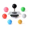 thumbnail image 2 of Transemion Rocker Arcade Fittings Machines Vending Operate Operation Part DIY Games Function Lever Controller Joystick Operation Zero Delay Ball Top Pink, 2 of 9