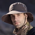 thumbnail image 1 of Harpily Mens Summer Outdoor Sun Protection Breathable Fisherman Cap Foldable Bucket Hat, 1 of 4