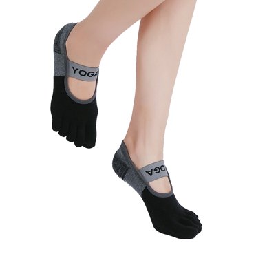 Yoga Socks with Non Slip Grips Cotton Pilates Socks Non Skid