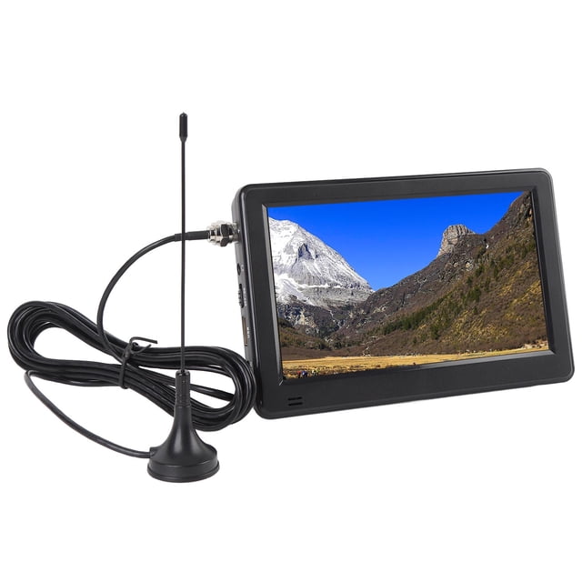 Téléviseur LED Portable, Radio FM Batterie Rechargeable 1500 mAh Téléviseur Numérique ATSC 6 Pouces Écran TFT Couleur avec Télécommande pour le Camping