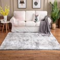thumbnail image 2 of Luxury Silver Fluffy Area Rugs Shag Indoor Nursery Rug (4 Ft X 6 Ft), 2 of 2