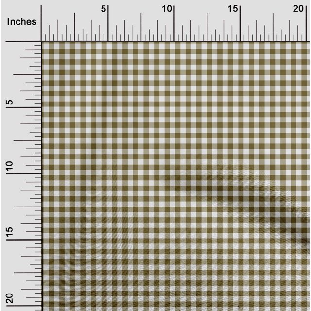 oneOone Velvet Olive Green Fabric Check Check Fabric For Sewing Printed Craft Fabric By The Meter 58 Inch Wide