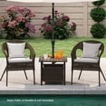 thumbnail image 4 of Patiojoy Outdoor Side Table with 1.93" Umbrella Hole All-Weather PE Wicker Patio Umbrella Table with Rustproof Frame, 4 of 9