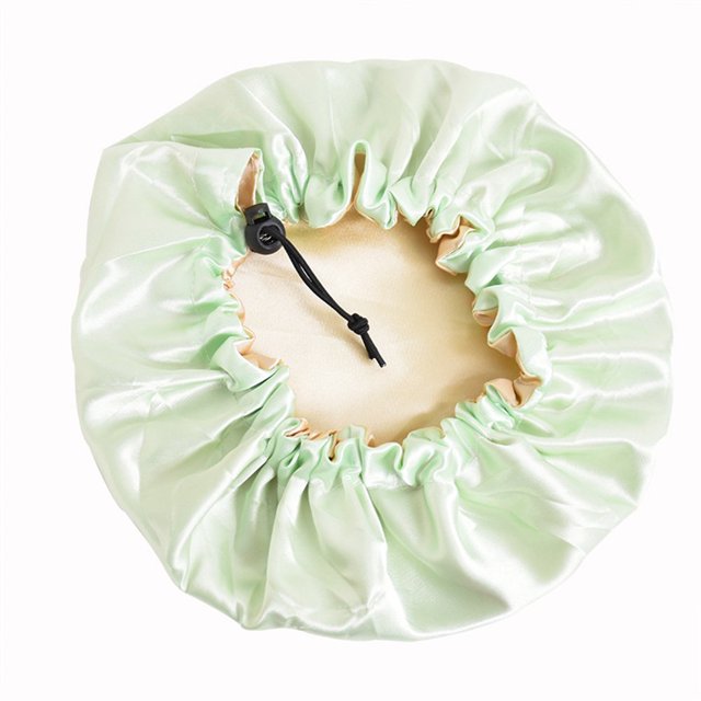 Bonnet en Satin pour Enfants Bonnet de Nuit Doux Ajustable Double