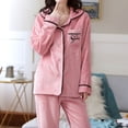 thumbnail image 5 of RKSTN Ensembles de Pyjama pour Femmes 2 Pcs Mode Flanelle Imprimée Poche Manches Longues+ Pantalon Long Ensemble de Pyjama Doux Confortable Pyjamas, 5 of 5