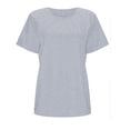 thumbnail image 1 of DPTALR Grossesse Enceinte Allaitement T-Shirts à Manches Courtes Couleur Unie Col Rond Blouse d'Allaitement, 1 of 4