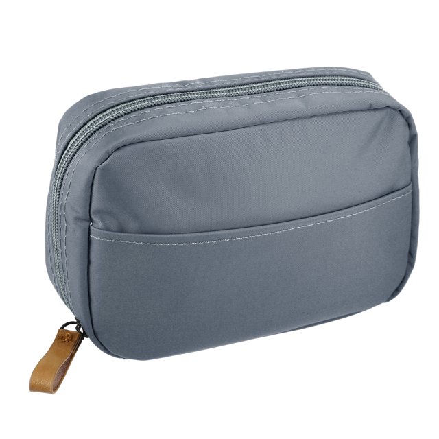 Unique Bargains Handhold Cosmetic Bag Portable Makeup Bag Makeup Pouch Large Capacity Cosmetic Pouch Storage Deep Gray