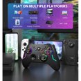 thumbnail image 2 of Wireless Gaming Controller - 2.4G Connectivity For Windows (7/8/10/11) & Compatible With Nintendo Switch, Steam Deck - 9 Color LED Light, Turbo Function, Adjustable Vibration, Headphone Jack, 2 of 6