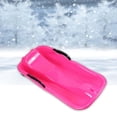 thumbnail image 4 of Heavy Duty Toboggan Sledding Kids Sledge Sleigh with Brake Pull Rope Hole Winter Pink, 4 of 8