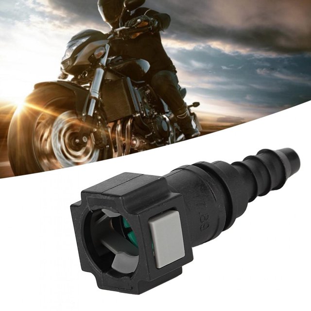 Quick Release Connector, 8mm Fuel Line Connector Abrasion Anti Aging Easy Installation Black for Motorcycle Accessories