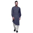 thumbnail image 2 of Atasi Kurta Traditionnel en Rayonne Imprimée à Col Mandarin pour Hommes Chemise Décontractée, 2 of 6